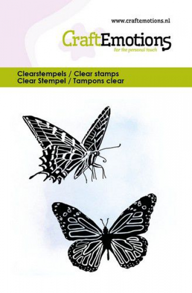 Craft Emotions Clear Stamps - Schmetterlinge 2